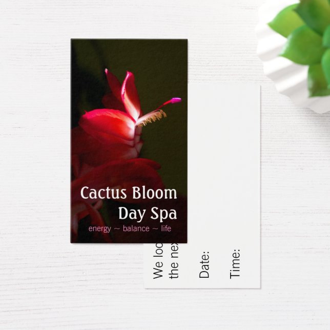 Rosa Juli Cacti Bloom-foto Visitkort (Skivbord)