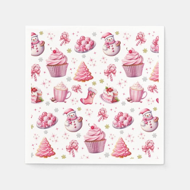 Rosa Juli Cute Roligt Sweet Pappersservett (Framsidan)