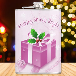 Rosa julklapp fickplunta