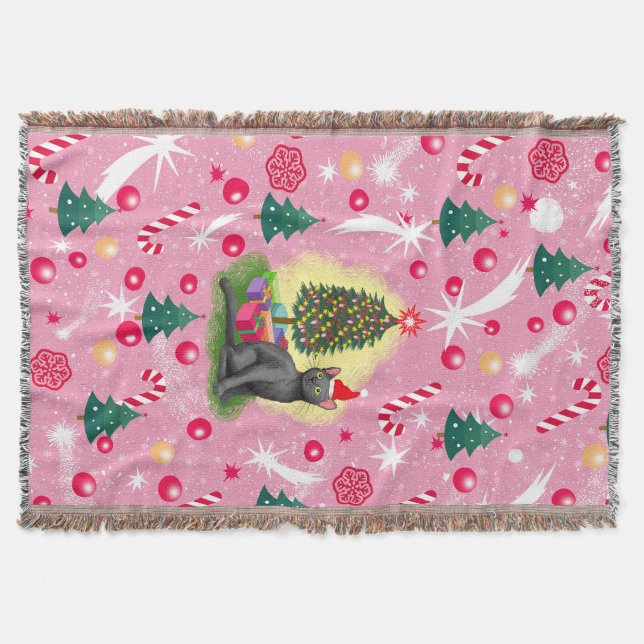 Rosa julklapp filt (Framsidan)