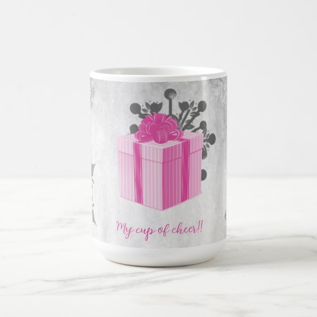 Rosa julklapp Helgdag Mugg (Center)