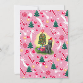 Rosa julklapp julkort