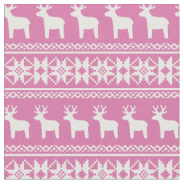 Rosa Julren Snowflake Söt Mönster Tyg