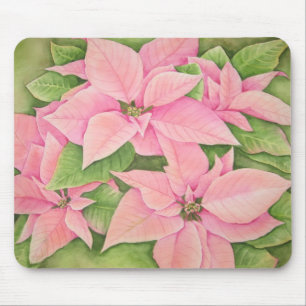 Rosa julstjärna Mousepad Musmatta