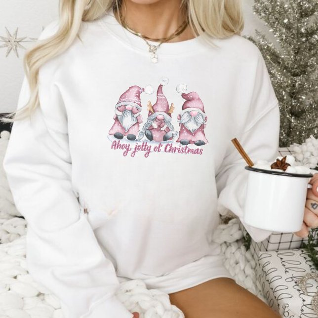 Rosa jultomte - Festive Helgdag Mode T Shirt (Skapare uppladdad)
