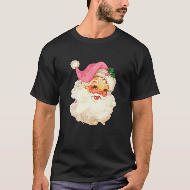 Rosa Jultomten jag drömmer om en Rosa jul T Shirt (Framsida)