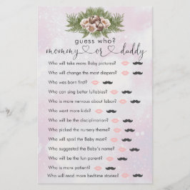 Rosa Julvinter Babykläder "Gissa vem" Game