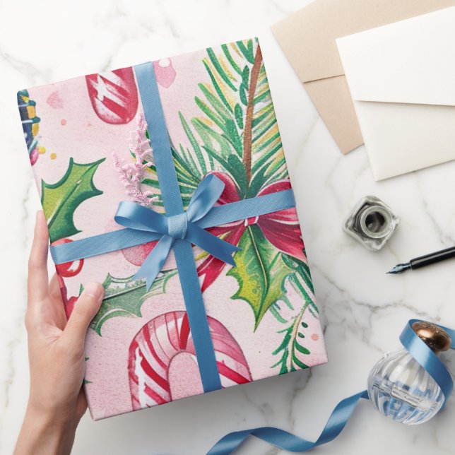 Rosa julviss pattern  presentpapper (Gifting)