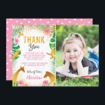 Rosa Jungle Animals Foto Birthday Tack you Card<br><div class="desc">Rosa Jungle Animals Foto Birthday Tack you Card</div>