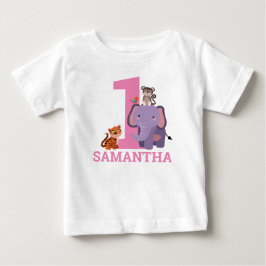 rosa Jungle Animals Girl T Shirt