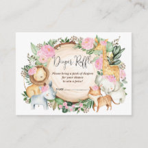  Rosa Jungle Safari Flicka Diaper Raffle