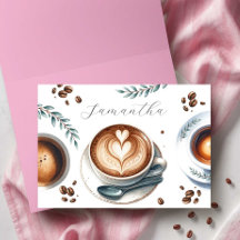 Rosa Kaffe Bröllopsdusch Temakort