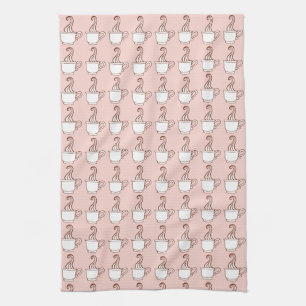 Rosa Kaffe koppar Kitchen Towel Kökshandduk