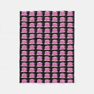 Rosa kaffe kopparullfilt fleecefilt
