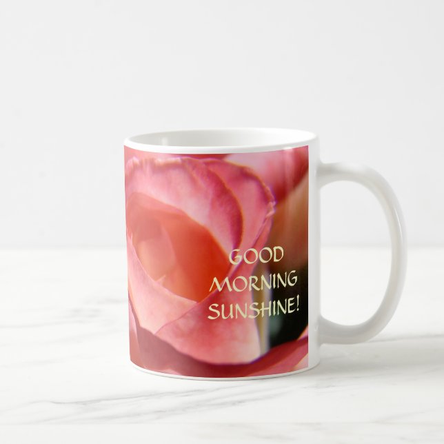 ROSA Kaffekopp ROSIG MORGON SOLSKEN! (Höger)