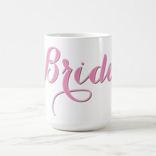 Rosa kaffemugg för bruden, present till brud vid b (Center)