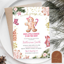 Rosa kakor pepparkaka Oh Snap Baby Shower
