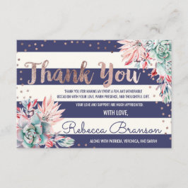 Rosa Kaktus Marinrandad Roséguld Tack