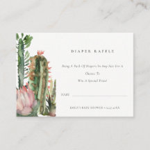 Rosa kaktusblad blöjdubbelsäng Baby Shower