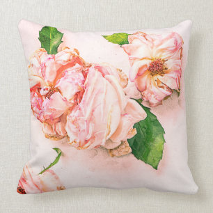 Rosa Kål Rosor Kudde