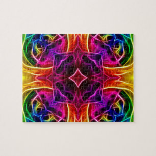 Rosa Kaleidoscope för regnbåge Pussel