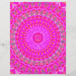 Rosa kalejdoskop Bulk Scrapbook-papperssidor Reklamblad