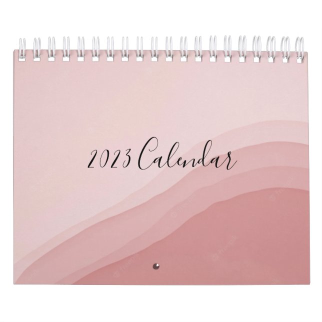 Rosa kalender med abstrakt konst (Omslag)