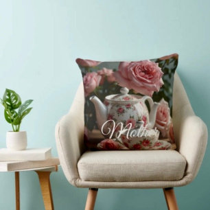 Rosa Kålros Tea Kastkudde Kudde