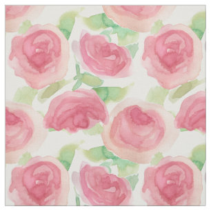 Rosa kålrosor engelsk landskapsblomma tyg