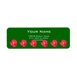 rosa kamelia blommor adressetiketter returadress etikett