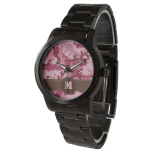 Rosa kamouflage armbandsur
