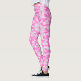 Rosa kamouflage leggings
