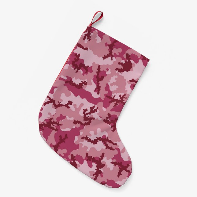 Rosa kamouflage liten julstrumpa (Framsidan (Hängande))