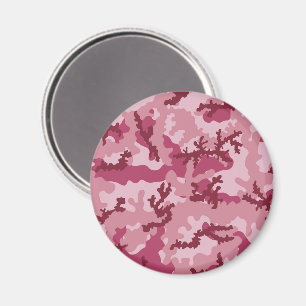 Rosa kamouflage magnet