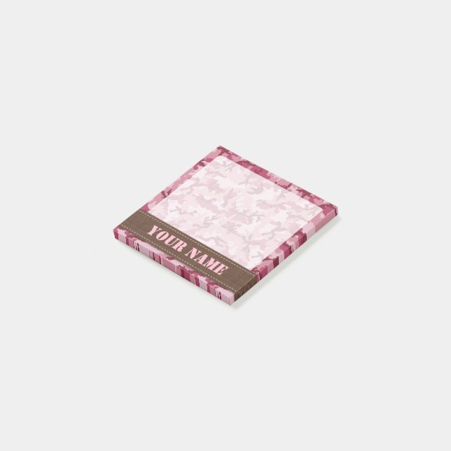 Rosa kamouflage post-it block (Vinklad)