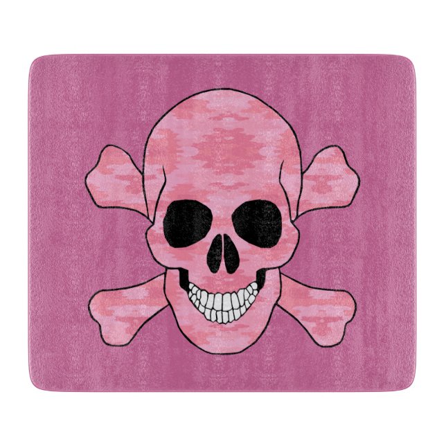 Rosa kamouflage Skull och skärborrtapp (Framsidan)