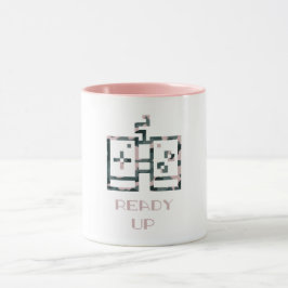 Rosa kamouflage spelkontroll redo upp gamer mugg