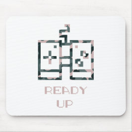 Rosa kamouflage spelkontroll redo upp spelare musmatta