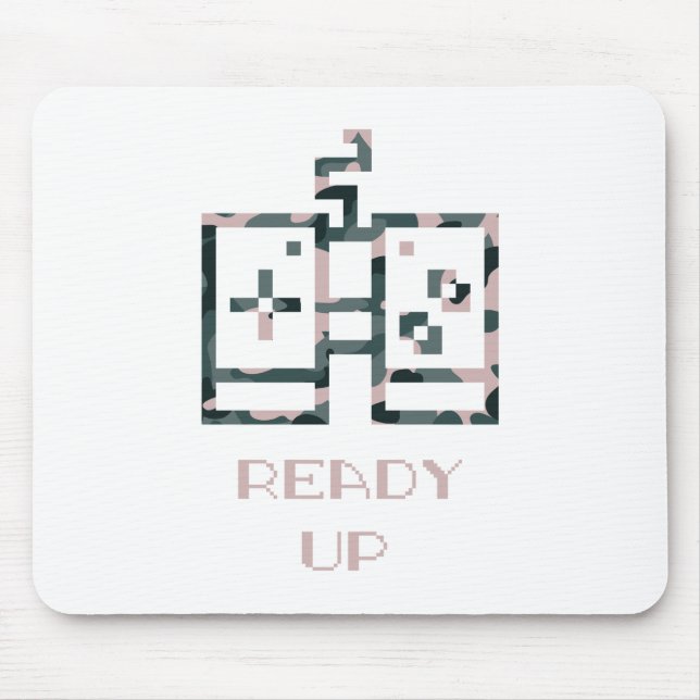 Rosa kamouflage spelkontroll redo upp spelare musmatta (Framsidan)