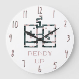 Rosa kamouflage spelkontroll redo upp spelare stor klocka