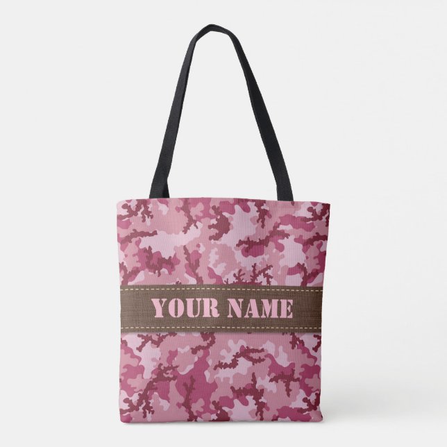 Rosa kamouflage tygkasse (Baksida)