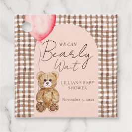 Rosa kan stoppa Nallen Baby Shower Gåvor Etiketter