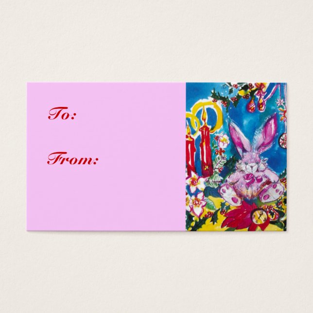 ROSA KANIN, KRISTMAS-KANDLAR OCH HALYBERRIER VISITKORT (Framsidan)