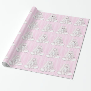 Rosa kanin presentpapper