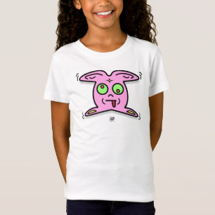 Rosa kanin-sak Cute konstig varelse T Shirt