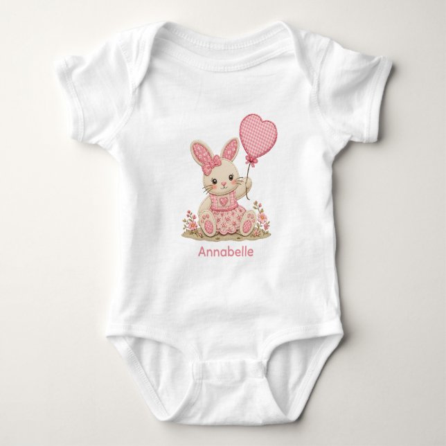 Rosa kaninballong t shirt (Framsida)