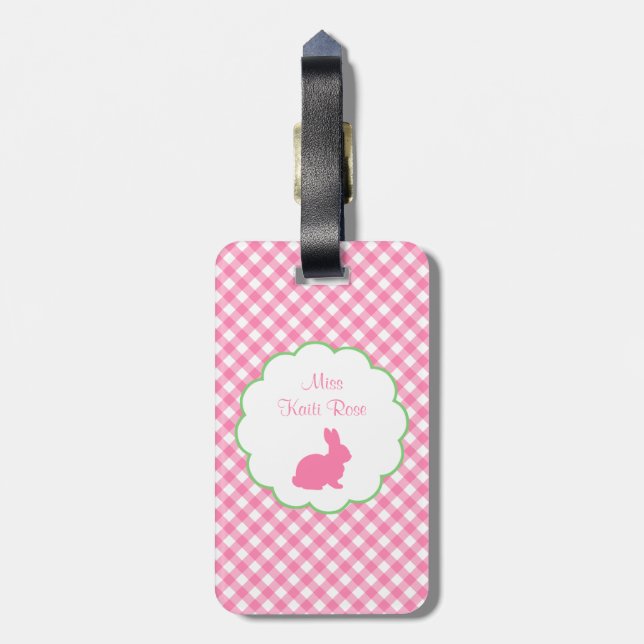 Rosa kaninSilhouette Bagagebricka (Baksidan Lodrät)