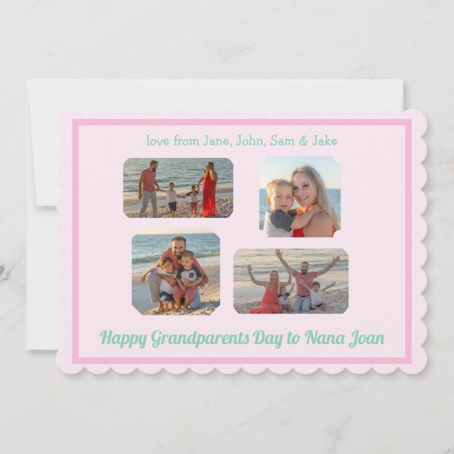 Rosa kant scallop FOTO dagens farfar och farmor (Framsida)