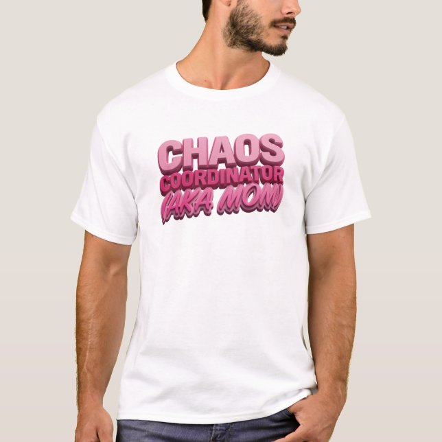 Rosa KAOSKOORDINATOR MAMMA Visuell design T Shirt (Framsida)