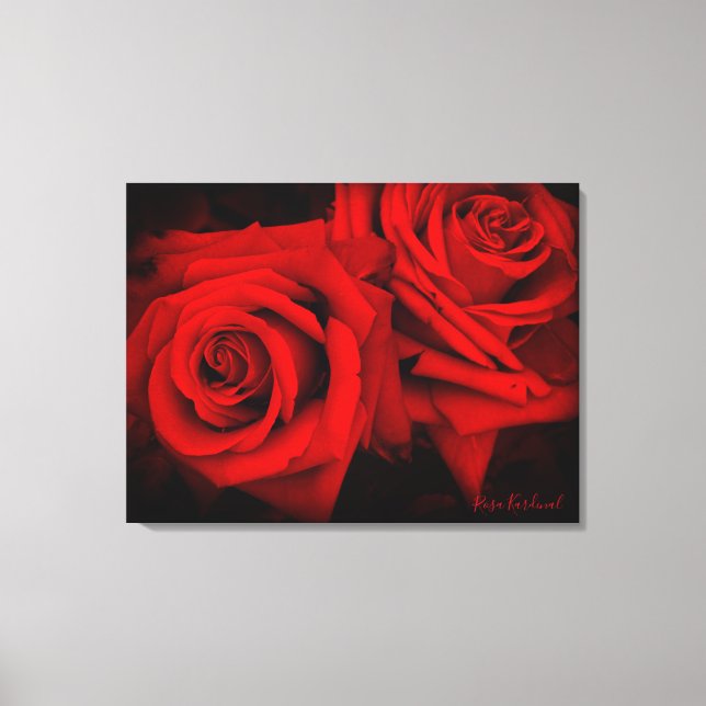 Rosa Kardinal：Canvas Print Canvastryck (Framsida)
